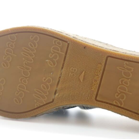 Loeffler Randall Rowan Plaid Bow Canvas Platform Espadrilles 38 - Picture 7 of 8